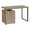 Monarch Specialties Computer Desk, Home Office, Laptop, Left, Right Set-up, Storage Drawers, 48"L, Work, Metal, Brown I 7764 - alternate 1